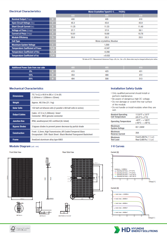 HYUNDAI HIS-S400YH(BK) 400W